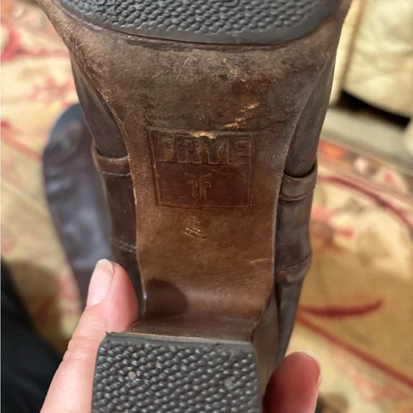Rare Vintage Frye Dark Brown Knee high Boots - Picture 6 of 8